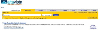 n°1 sur Altavista